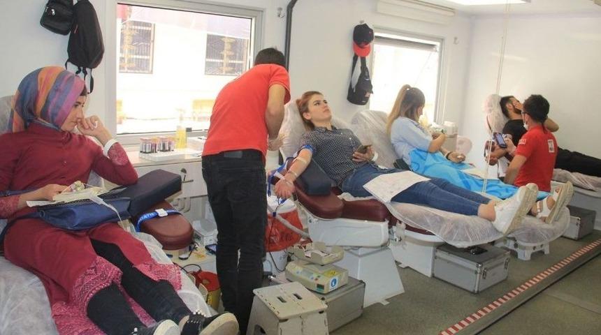 Hakkarili Kadınlardan Kan Bağışına B&uuml;y&uuml;k İlgi