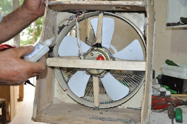 (özel) Sıcaktan Bunaldı, Otomobil Radyatörüyle Vantilatörü Birleştirerek Klima Yaptı G3