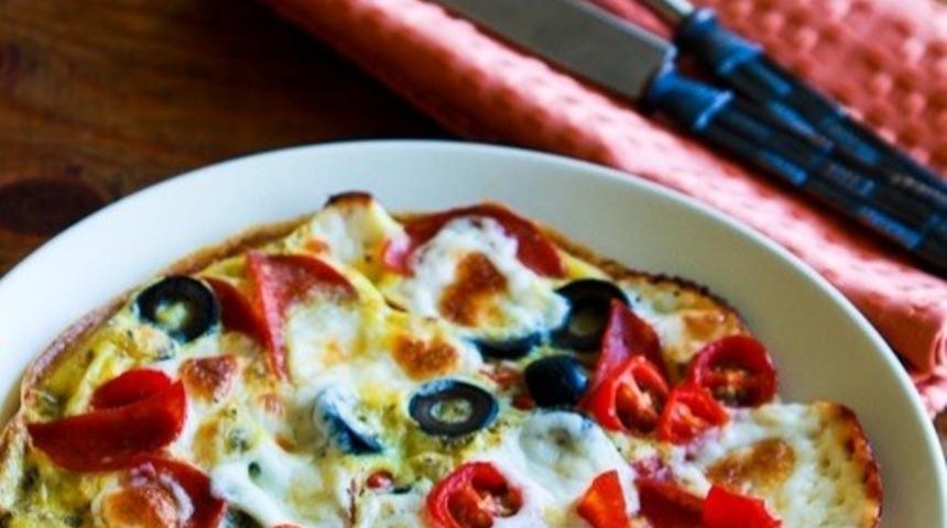 Yumurtalı Diyet Kahvaltı Pizzası