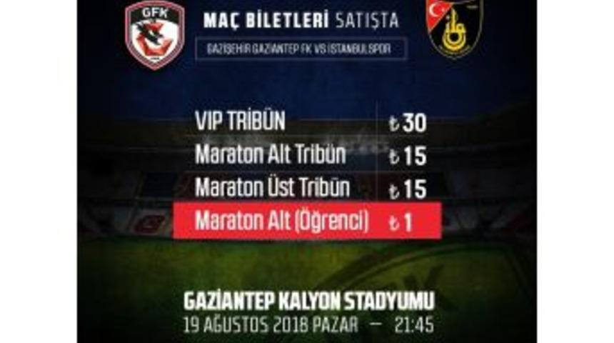Gazişehir Gaziantep-istanbulspor Ma&ccedil;ının Bilet Fiyatları Belli Oldu