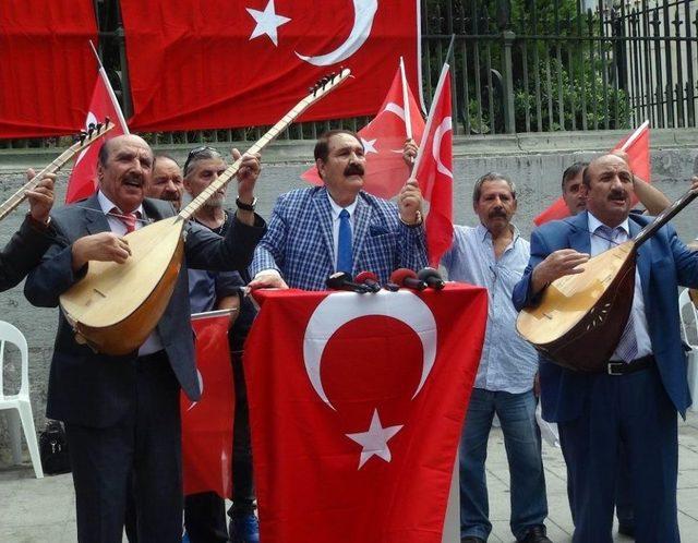 Beyoğlu’nda Halk Ozanları Abd’yi Ve Doları Protesto Etti