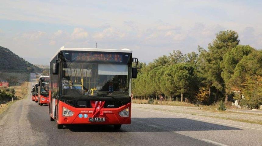 Manisa&rsquo;da Bayramda &rsquo;kırmızı&rsquo; Otob&uuml;sler &Uuml;cretsiz