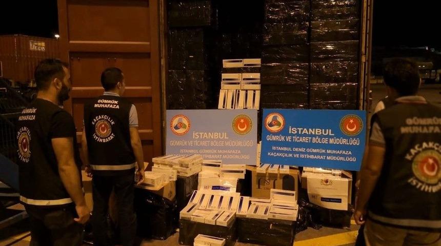 İstanbul&rsquo;da Ka&ccedil;ak Sigara Operasyonu