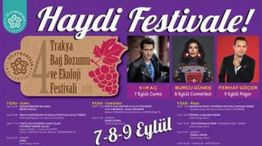 4. Trakya Bağ Bozumu Ve Ekoloji Festivali Programı Belli Oldu