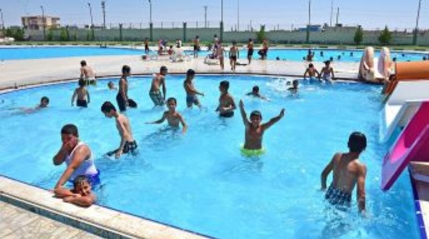 Denizi Olmayan Ceylanpınar’da Çocuklar Yüzme Öğreniyor