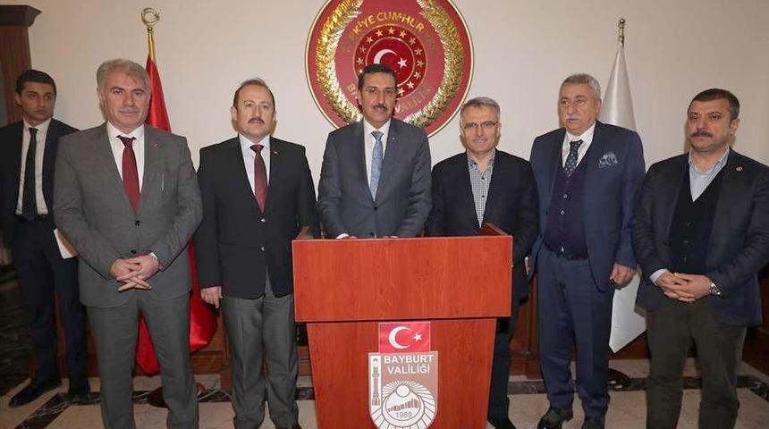 G&uuml;mr&uuml;k Ve Ticaret Bakanı T&uuml;fenkci İle Maliye Bakanı Ağbal, Bayburt Valiliği&rsquo;ni Ziyaret Etti