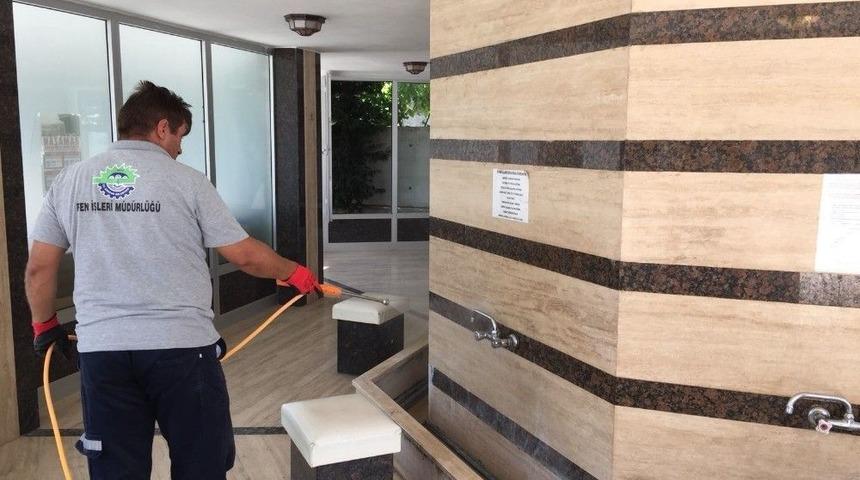 Ergene&rsquo;de Şadırvanlar Dezenfekte Edildi