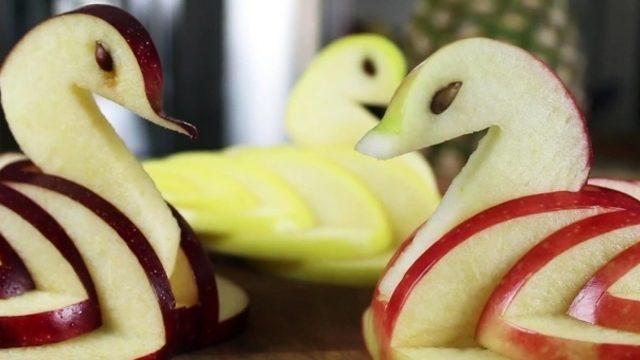 Kuğu Şeklinde Elma Nasıl Yapılır [Video]