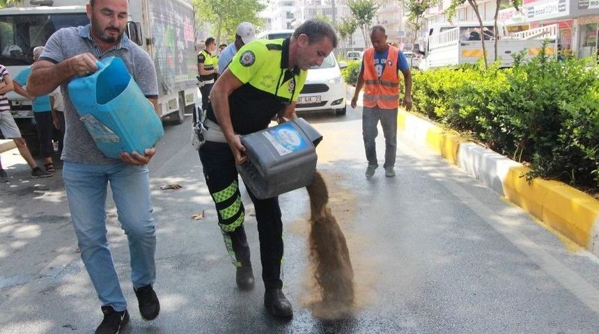 Yola D&ouml;k&uuml;len Mazot Faciaya Sebep Oluyordu
