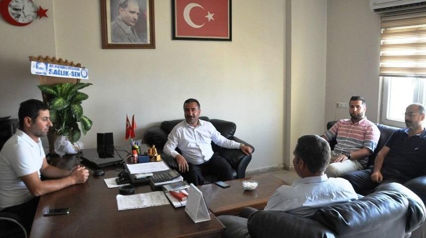 Sağlık-sen Y&ouml;neticilerinden Gazetecilere Ziyaret