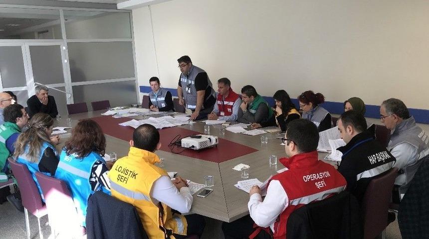 &Ccedil;orlu Devlet Hastanesinde Tatbikat