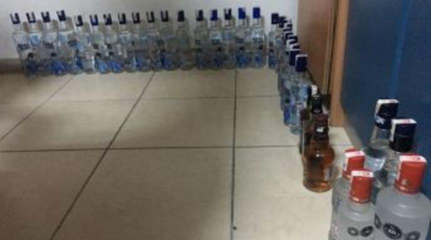 Ürgüp’te 74 Şişe Kaçak İçki Ele Geçirildi