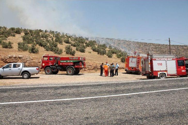 Midyat’ta Ormanlık Alanda Çıkan Yangın Sürüyor G5