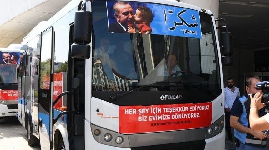 42 Suriyeli Daha Esenyurt’tan Ülkelerine Döndü