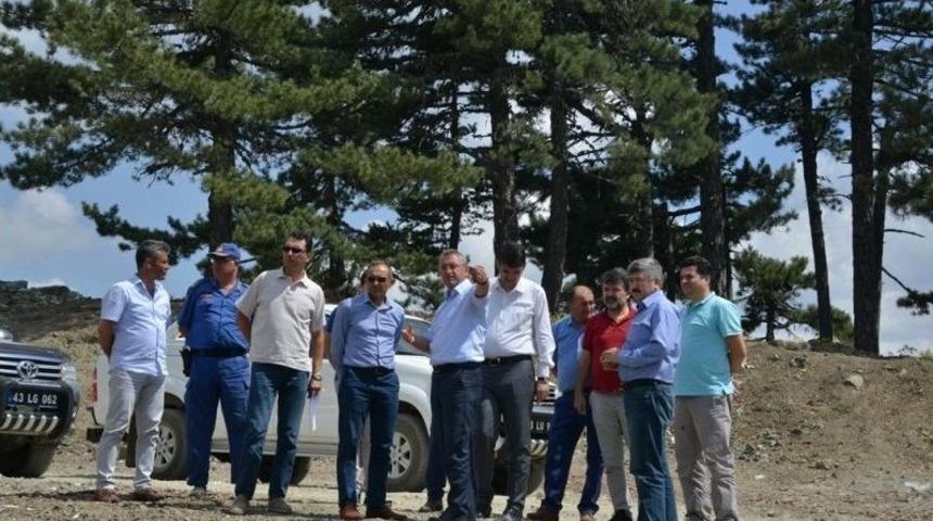 K&uuml;tahya Ve Uşak İl &Ouml;zel İdaresi, Gediz Muratdağı Termal Kayak Merkezi&rsquo;nde İncelemelerde Bulundu