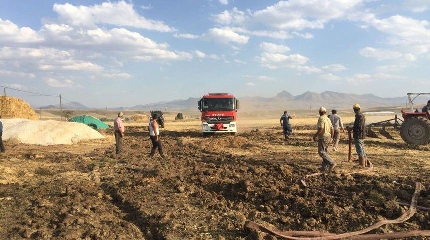 Erzurum&rsquo;da Korkutan Ot Yangını