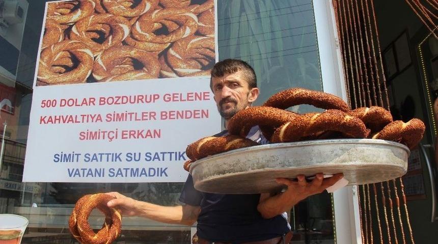 Yardımsever Simitçiden Dolar Kampanyasına Simitli Destek