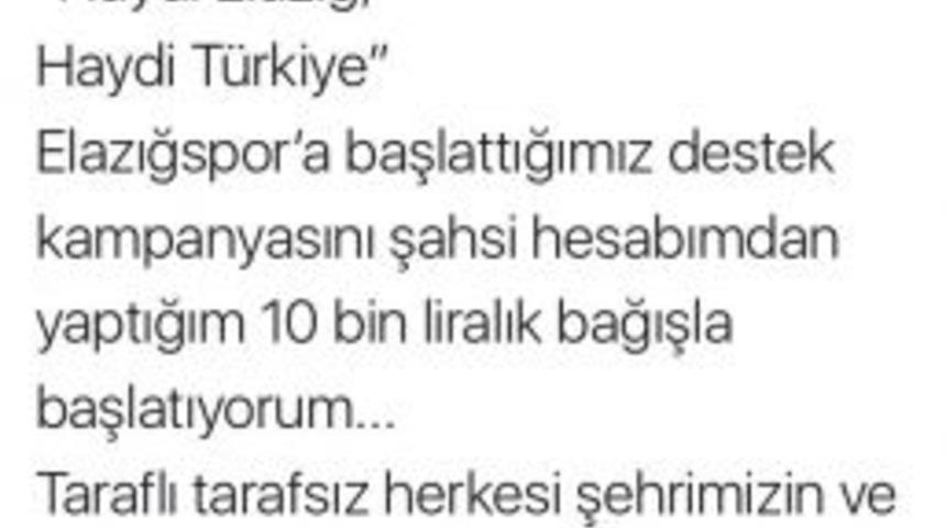 Elazığspor İ&ccedil;in Sosyal Medyada Kampanya