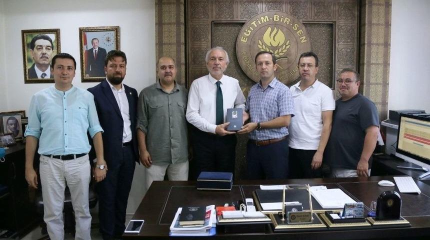 Başkan Sara&ccedil;oğlu&rsquo;ndan Eğitim-bir-sen Şubesine Ziyaret