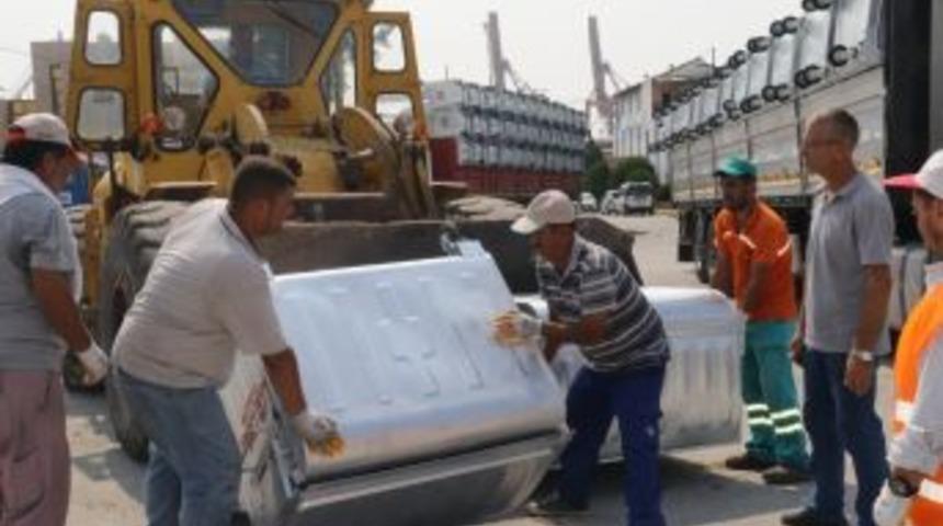 Akdeniz Belediyesi&rsquo;ne 500 Yeni &Ccedil;&ouml;p Konteynırı