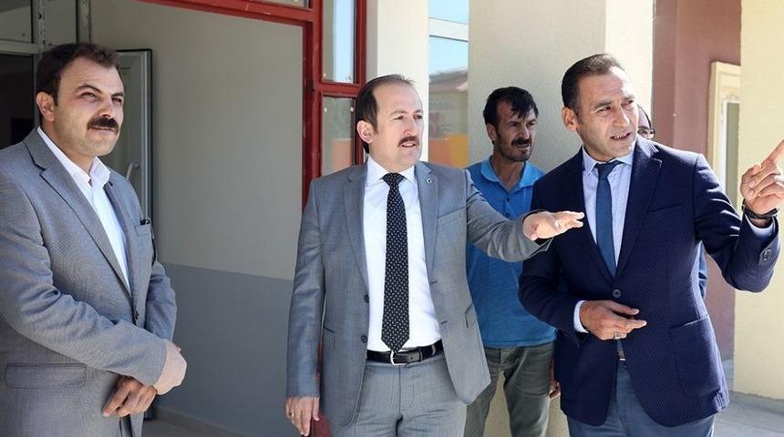 Vali Pehlivan &Ccedil;oruh Mesleki Teknik Anadolu Lisesi İnşaatında İncelemelerde Bulundu