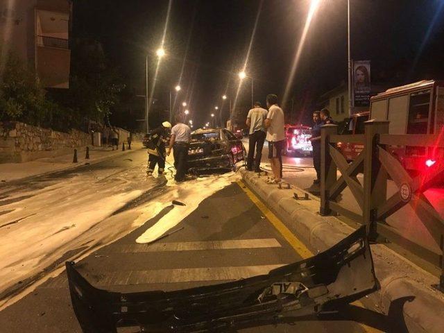 Alev Alan Otomobilden Son Anda Kurtuldular 1