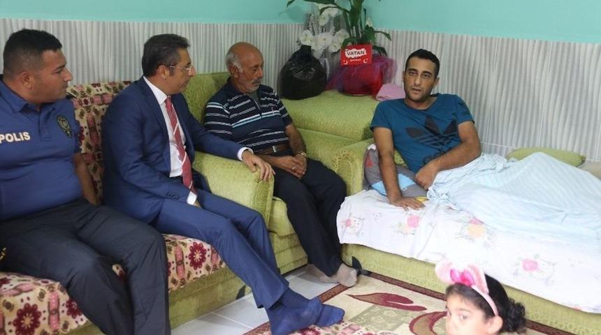 Başkan Pamuk&rsquo;tan Gazi Ve Ailesine Ziyaret