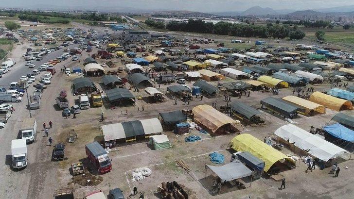 Kurban Pazarındaki Hareketlilik Havadan Görüntülendi G1
