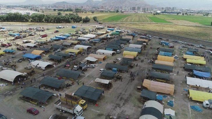 Kurban Pazarındaki Hareketlilik Havadan Görüntülendi G3