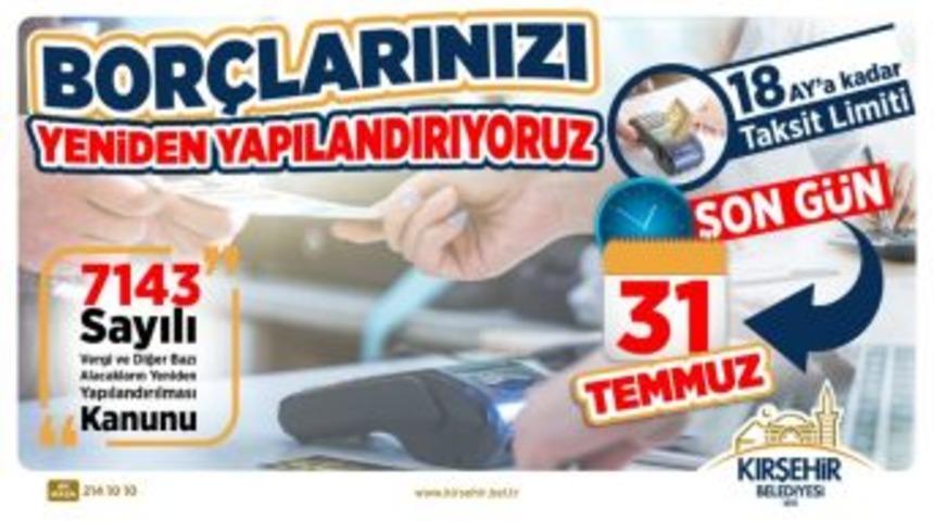 Kırşehir Belediyesi Bor&ccedil;ları Yapılandırıyor