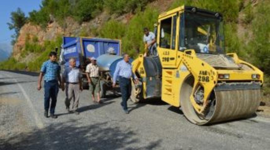 Alanya Dim Grup Yoluna Sıcak Asfalt