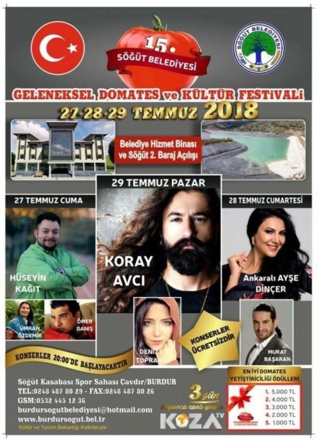 Söğüt Festivali’nde Yıldızlar Geçidi Yaşanacak