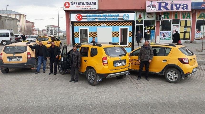 &Ccedil;aldıran&rsquo;da Taksici Esnafına Isıtmalı Durak
