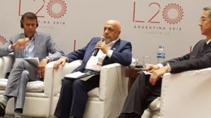 Hak-iş Genel Başkanı Arslan Arjantin&rsquo;deki L20 Zirvesinde Konuştu
