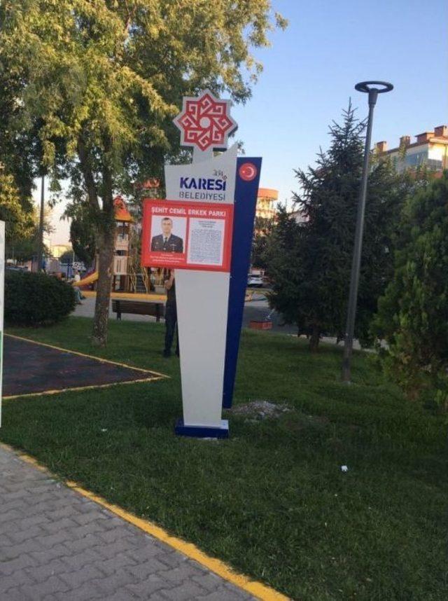 Şehitlerin İsmi Karesi’de Parklarda Yaşayacak