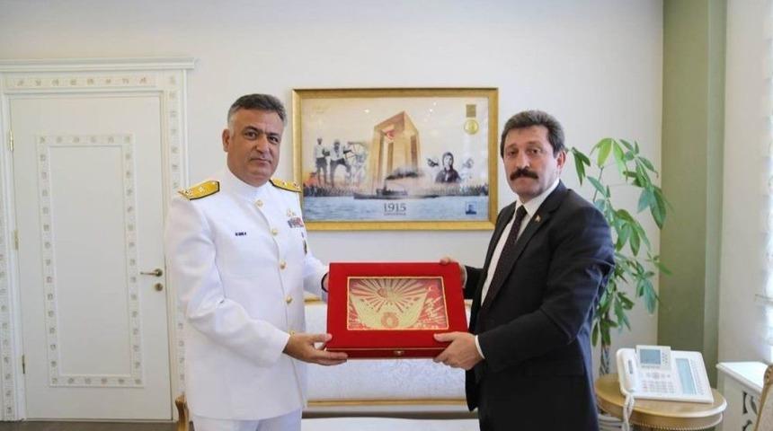 Yeni Boğaz Ve Garnizon Komutanı Tuğamiral U&ccedil;a&rsquo;dan , Vali Tavlı&rsquo;ya Ziyaret