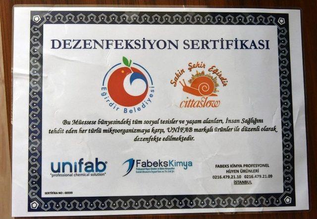 Sakin Şehir Unvanlı Eğirdir’de Dezenfeksiyon Savaşı Başlatıldı