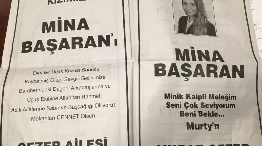 Mina Başaran&rsquo;ın Nişanlısı Murat Gezer&rsquo;den Duygulandıran &Ouml;l&uuml;m İlanı