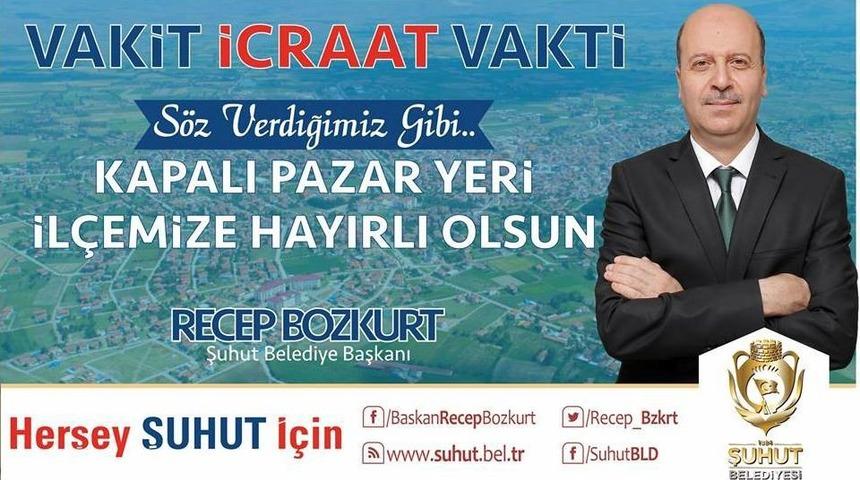 Başkan Bozkurt’tan Kapalı Pazar Yeri Müjdesi