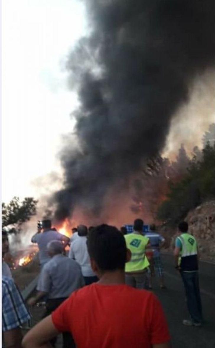 Mersin’de Yolcu Otobüsü Alev Alev Yandı G2