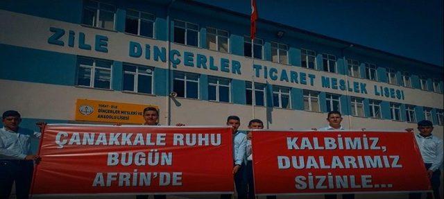 Bedenleriyle ’afrin’ Yazan Öğrencilerden Mehmetçiğe Destek