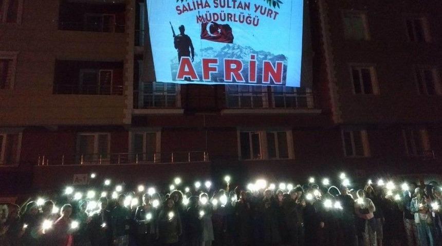 Kyk Yurtları Afrin İ&ccedil;in Aydınlandı