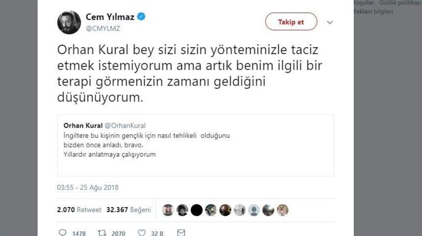 Orhan Kural’dan Cem Yılmaz’a 10 Bin Liralık Tazminat Davası