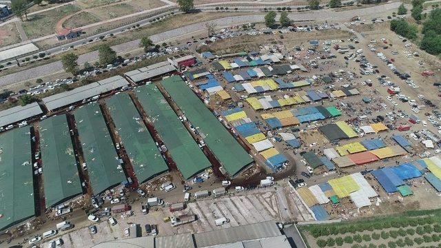 Bursa’da Kurban Kesim Yerleri Havadan Görüntülendi