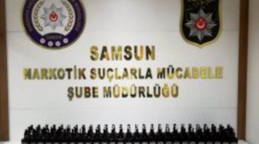 Samsun&rsquo;da 128 Şişe Sahte Bandroll&uuml; Viski Ele Ge&ccedil;irildi