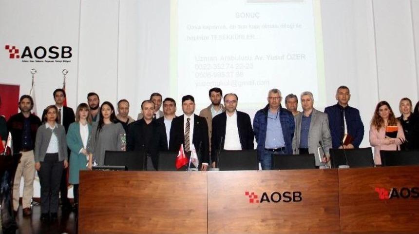 Aosb Akademi&rsquo;de &ldquo;zorunlu Arabulucuk&rdquo; Eğitimi