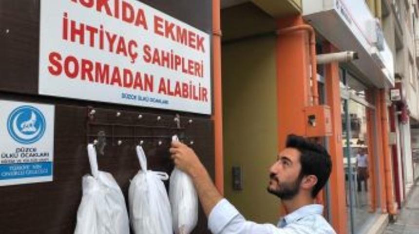 D&uuml;zce &Uuml;lk&uuml; Ocakları&rsquo;ndan Askıdan Ekmek Uygulamasını Başlattı