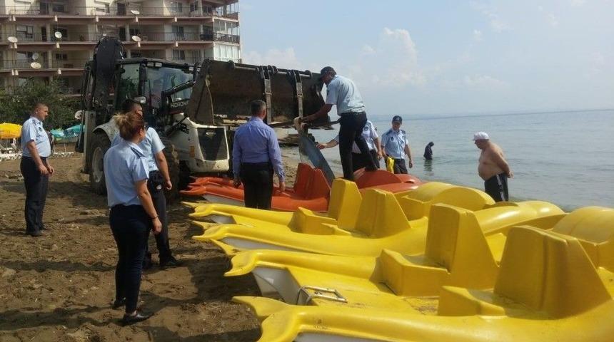 Kumbağ’da Kaçak İşletilen Deniz Bisikletlerine El Konuldu