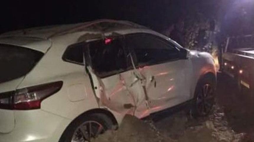 Trabzon&rsquo;da Ağa&ccedil; Otomobilin &Uuml;st&uuml;ne Devrildi