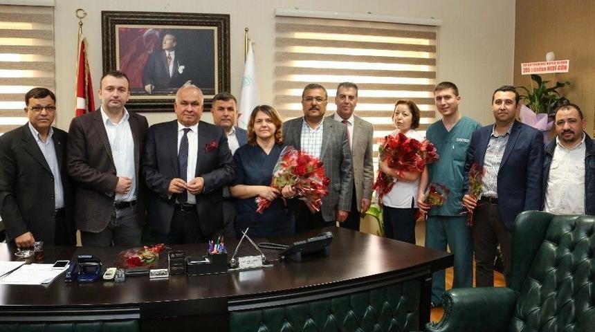 Tollu, Sağlık &Ccedil;alışanlarını Ziyaret Etti